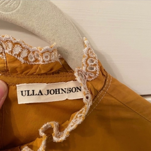 ULLA Johnson Gold Mustard Lace Ruffle Leone
Dress in Ochre O. - Picture 6 of 10